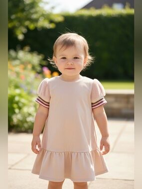 IMOGA Little Girl's & Girl's Joanna Faux Fur-Sleeve Faux Suede Dress